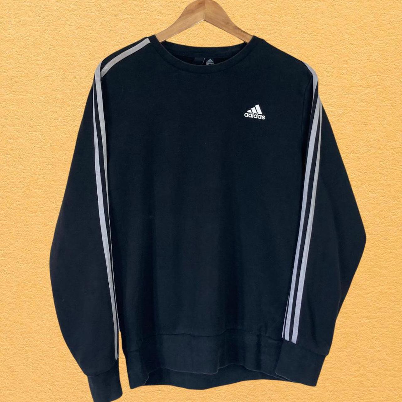 Adidas Classic Crewneck Jumper Medium Black... - Depop