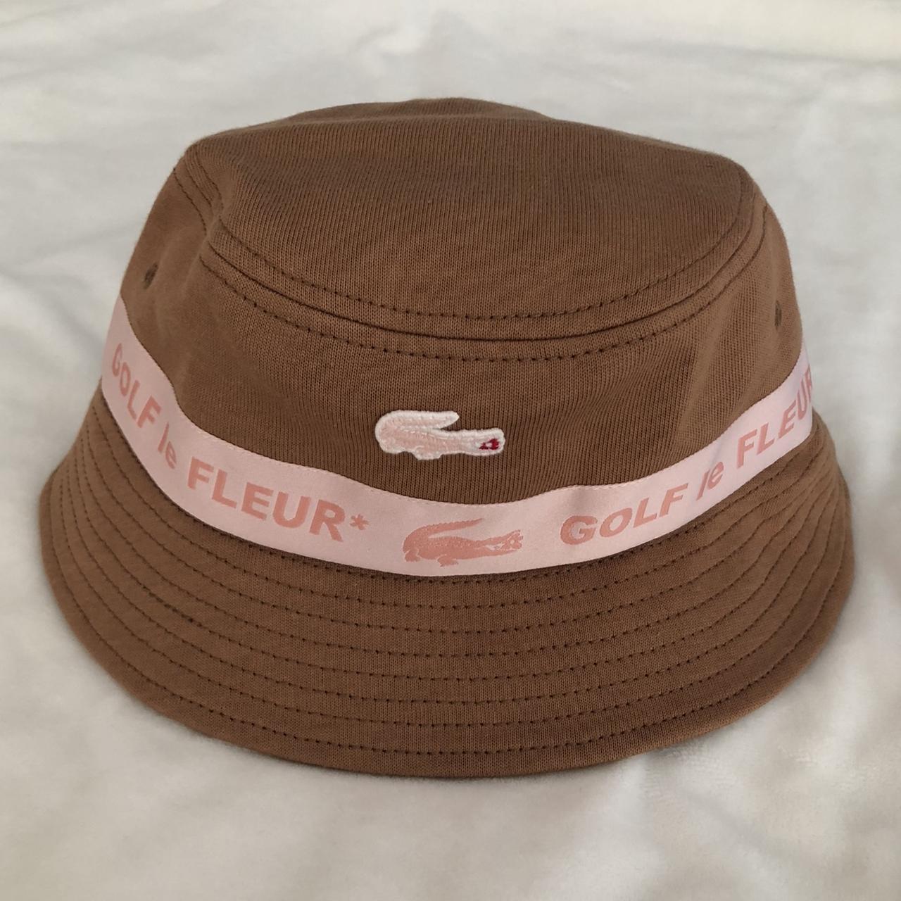 pink lacoste bucket hat