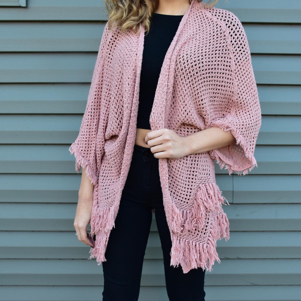 American eagle deals pink cardigan