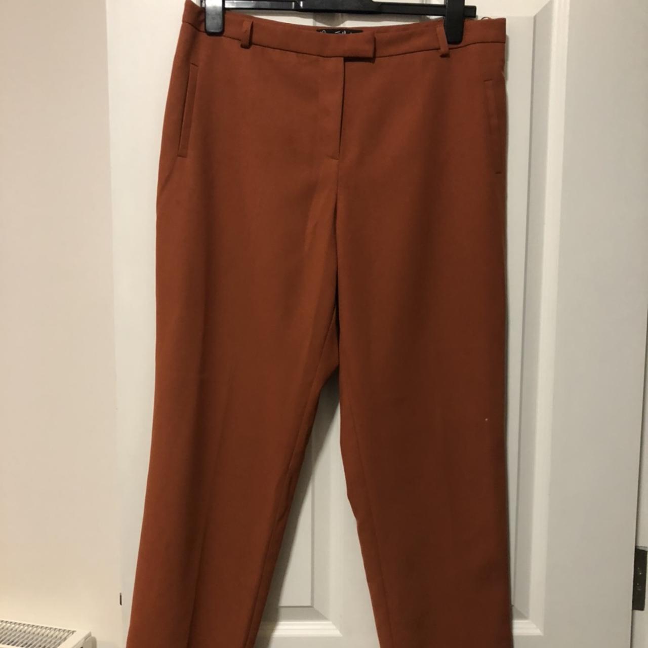 Tan store cigarette trousers