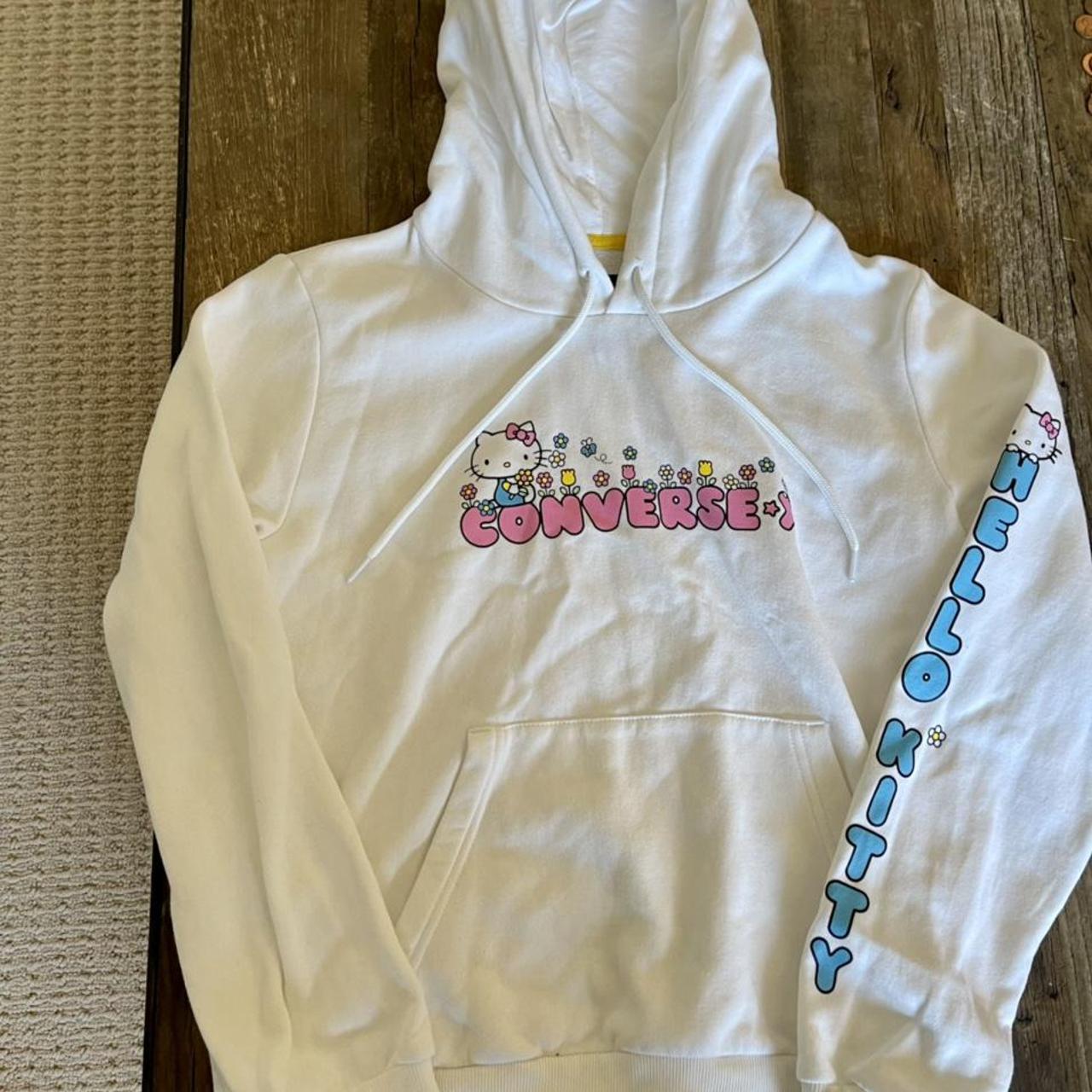 CONVERSE HELLO KITTY HOODIE Size L Runs super