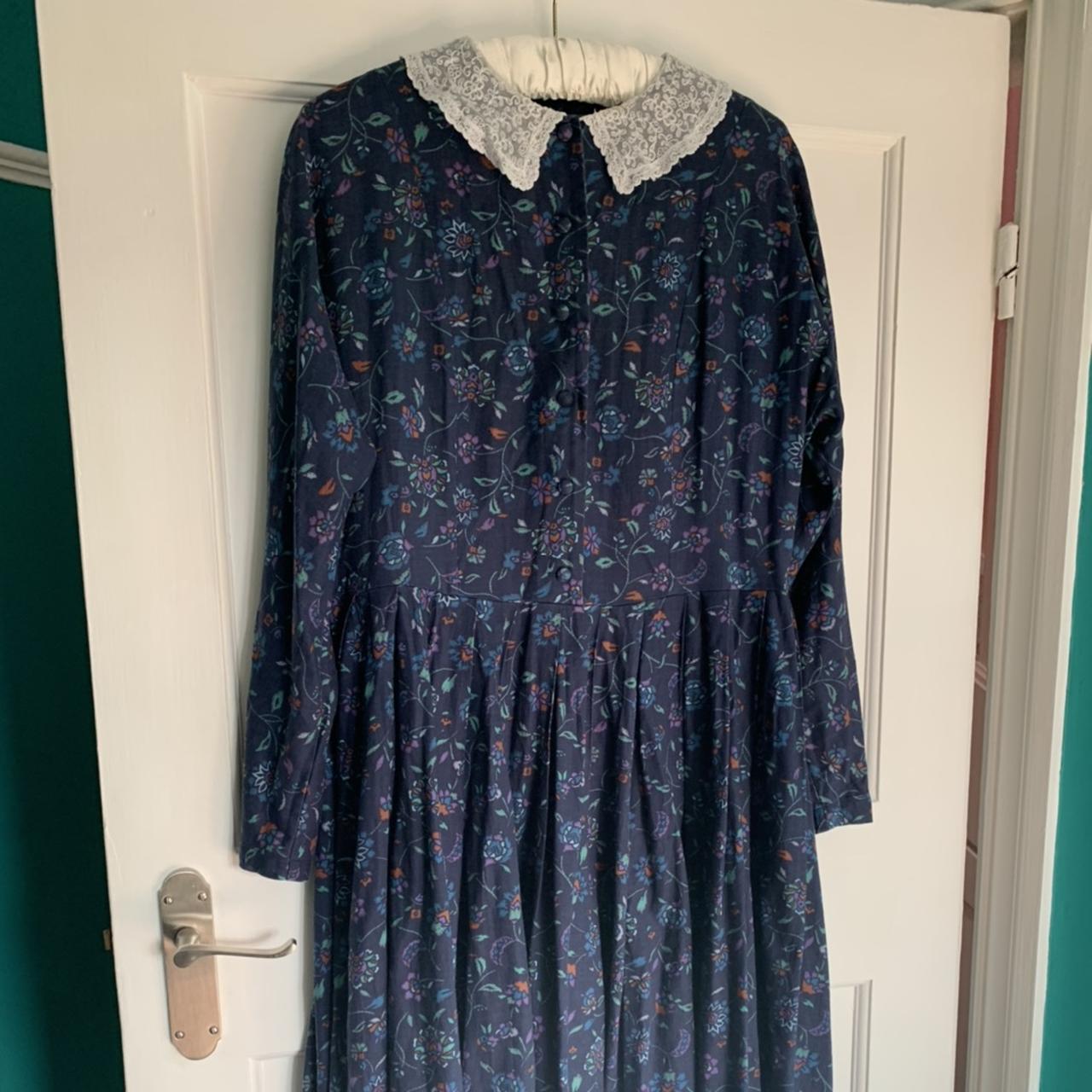 Vintage Laura Ashley Floral Dress - label states 14... - Depop