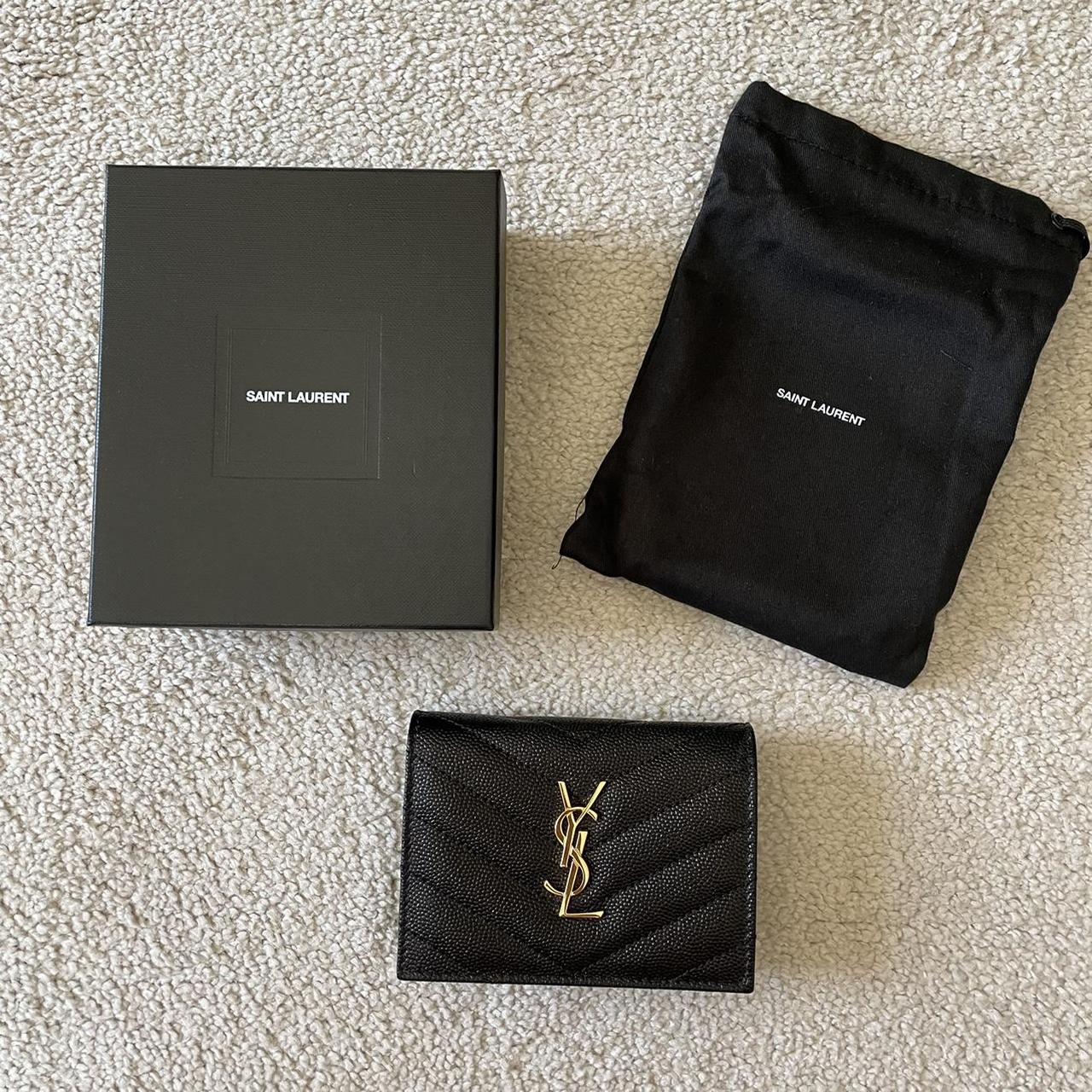 YSL wallet with box brand new olive green #ysl - Depop