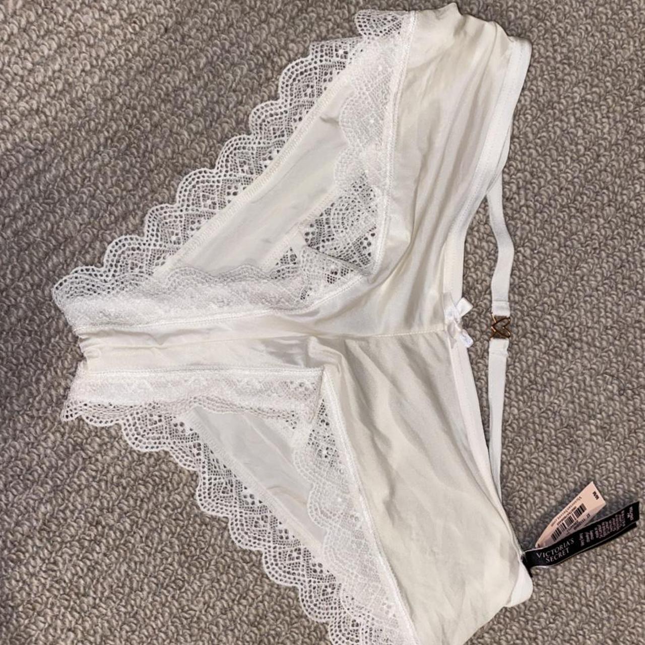 Victoria secret really pretty white silk and lace... - Depop