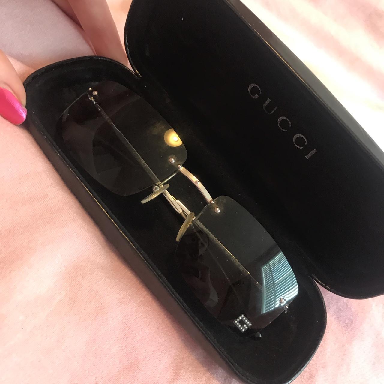 Gucci y2k rimless sunglasses 100% authentic super | Depop
