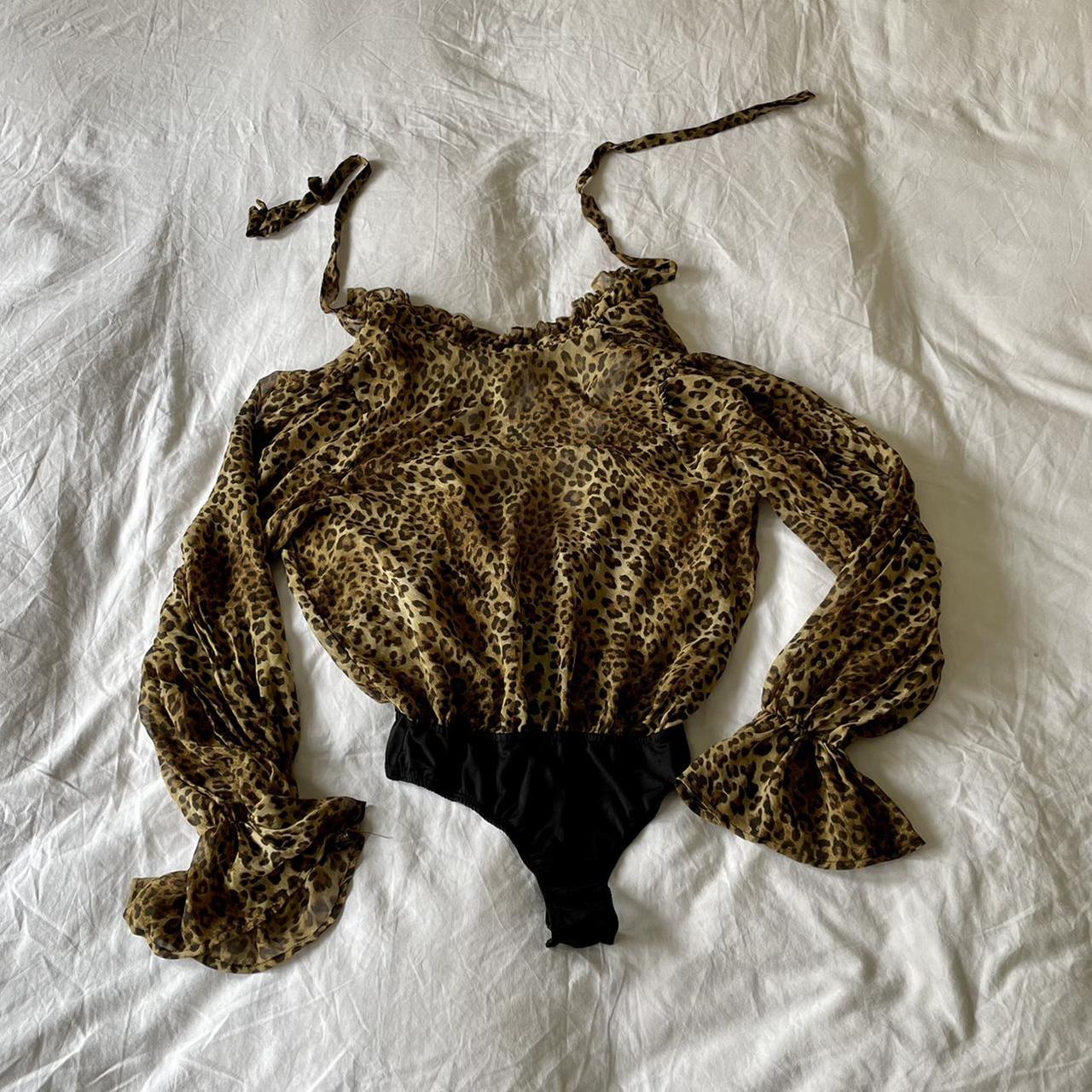 Missguided Leopard Print Long Sleeved Body With Depop