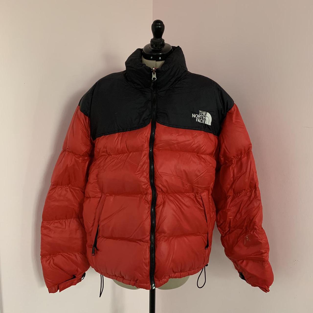 red North Face puffer coat brand: The North... - Depop