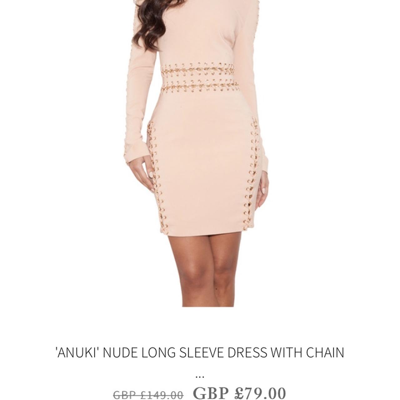 house of cb gold chain dress