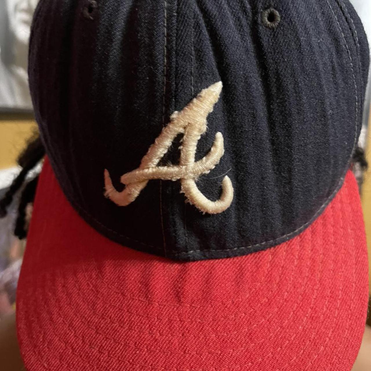 Vintage Atlanta Braves Fitted Hat New Era Made USA Size 7 1/8 