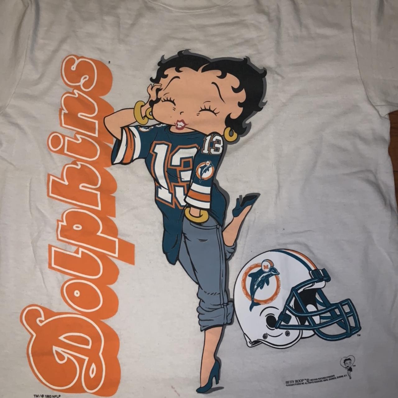 Vintage single stitch 93 Betty Boop Dolphins shirt - Depop