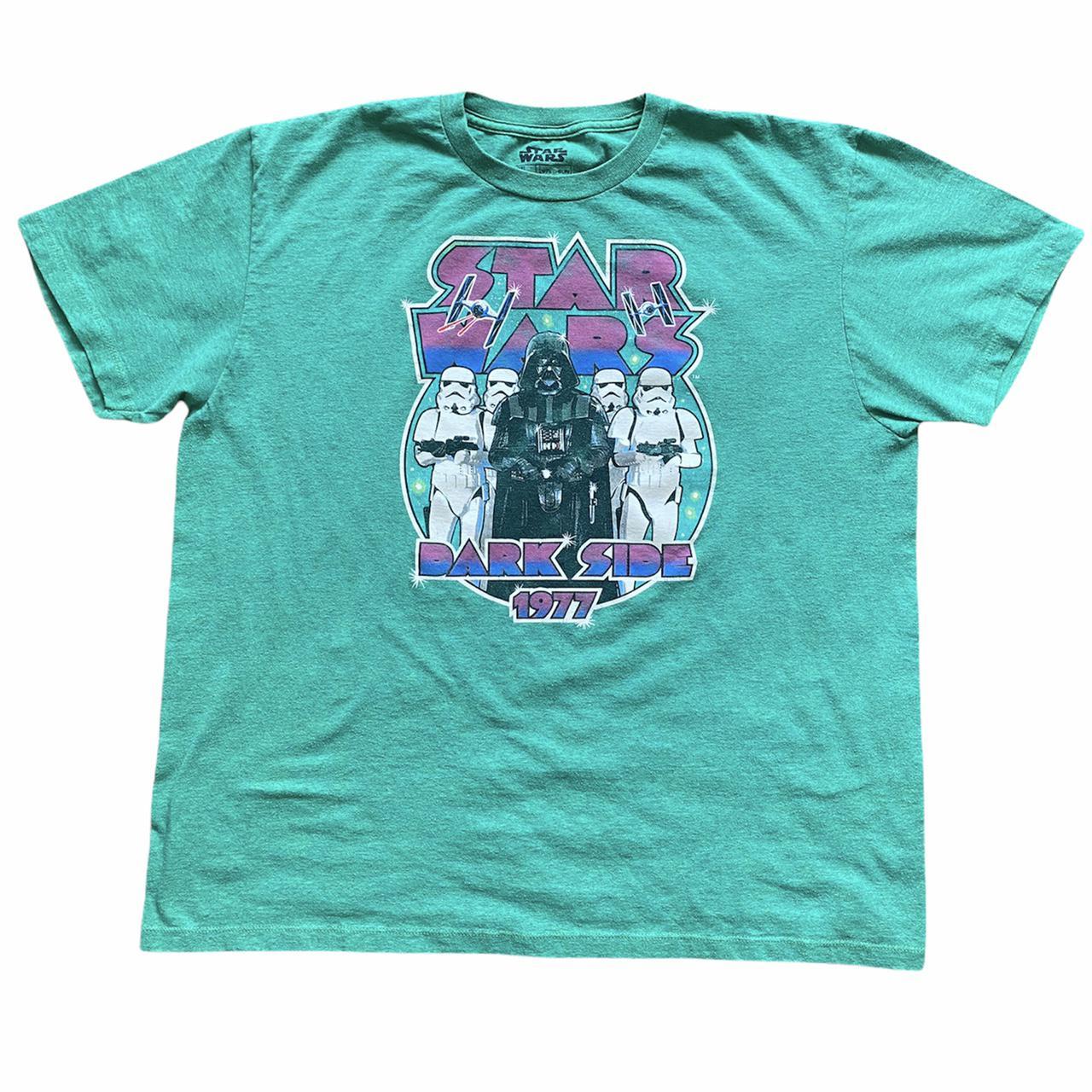 Star Wars shirt Darth Vader stormtroopers teal XL Depop