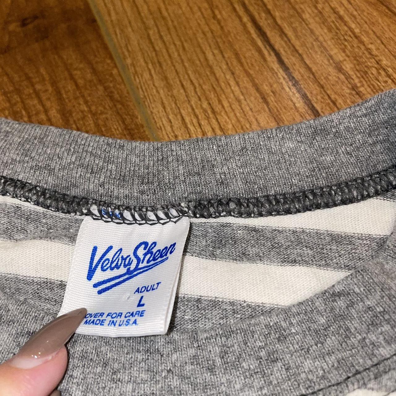 Velva Sheen Men's Grey and White T-shirt (3)