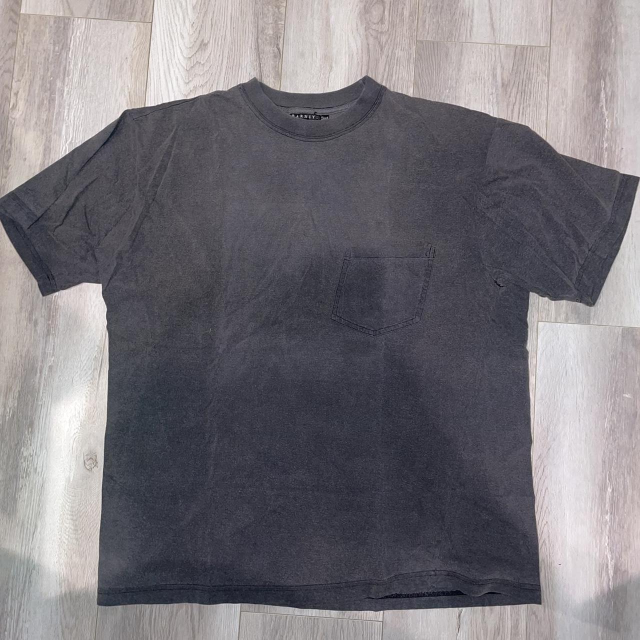 Barney's Men's Grey and Black Shirt
