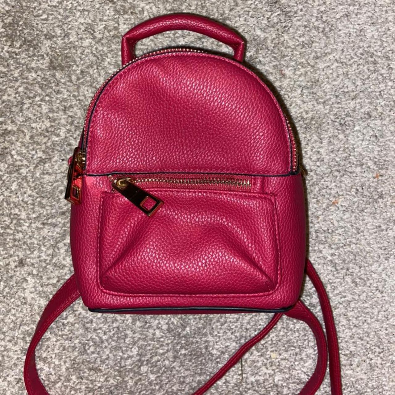 hot pink leather backpack