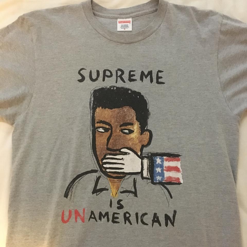 Supreme is unamerican tee from SS/14 9/10 condition,... - Depop