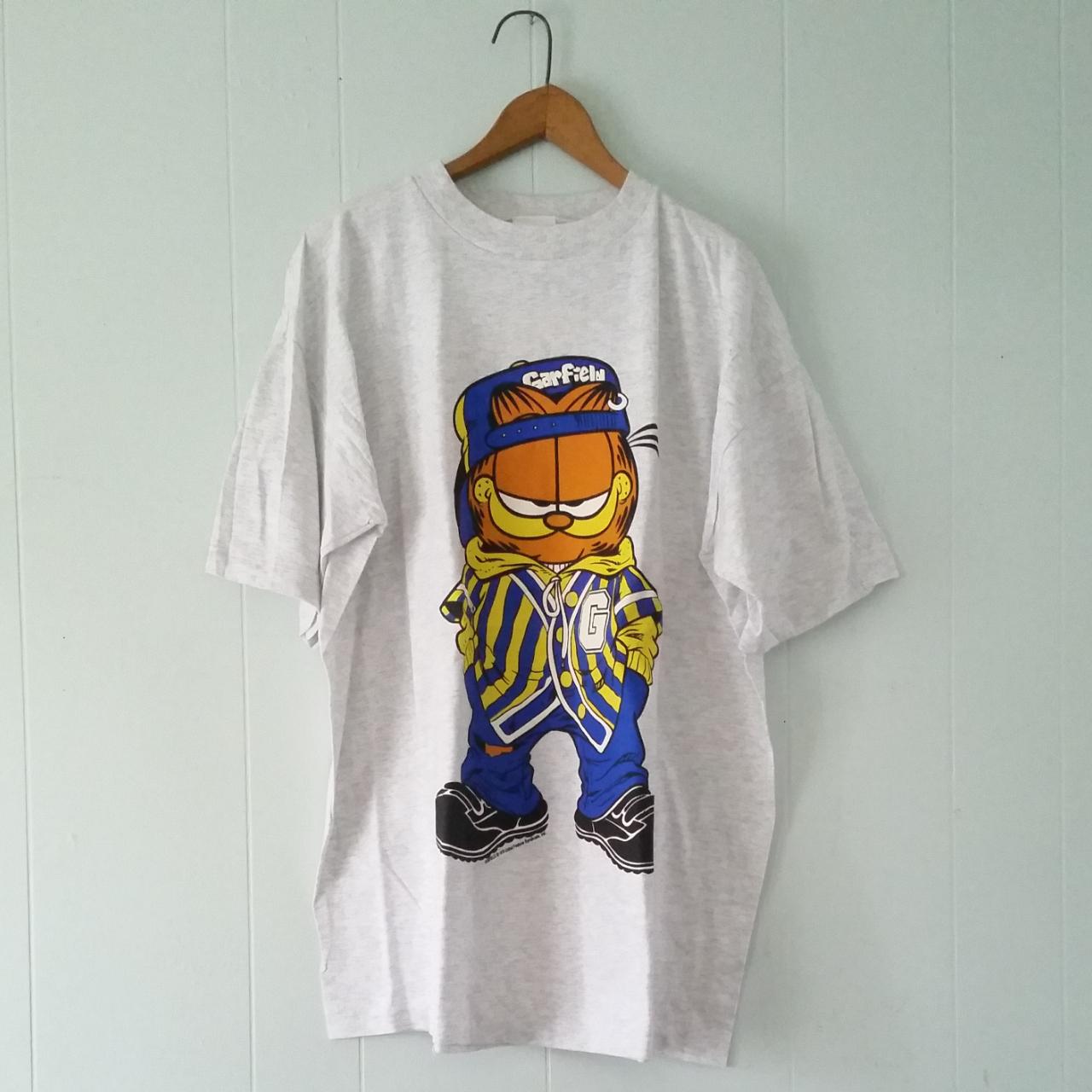 Vintage Garfield T-shirt Tee HipHop rap 90s Here's... - Depop