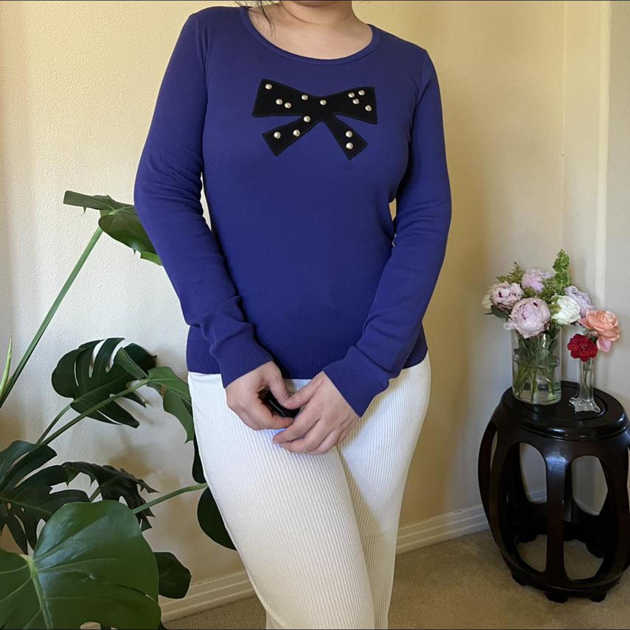 Sonia Rykiel Women's Purple and Black Jumper