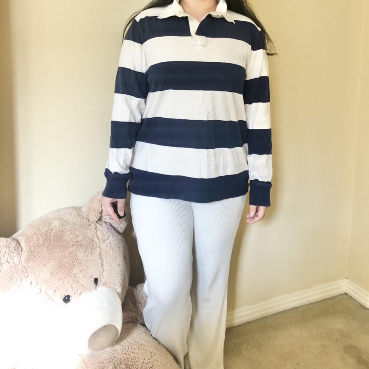 vintage j.crew rugby long sleeve shirt depop... Depop