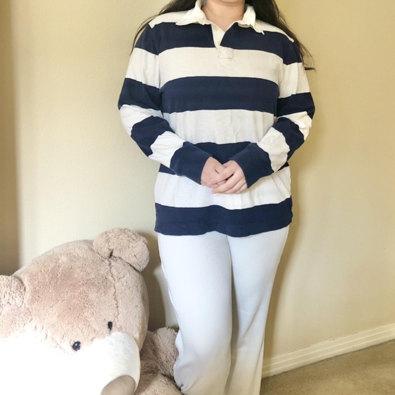 vintage j.crew rugby long sleeve shirt depop... Depop