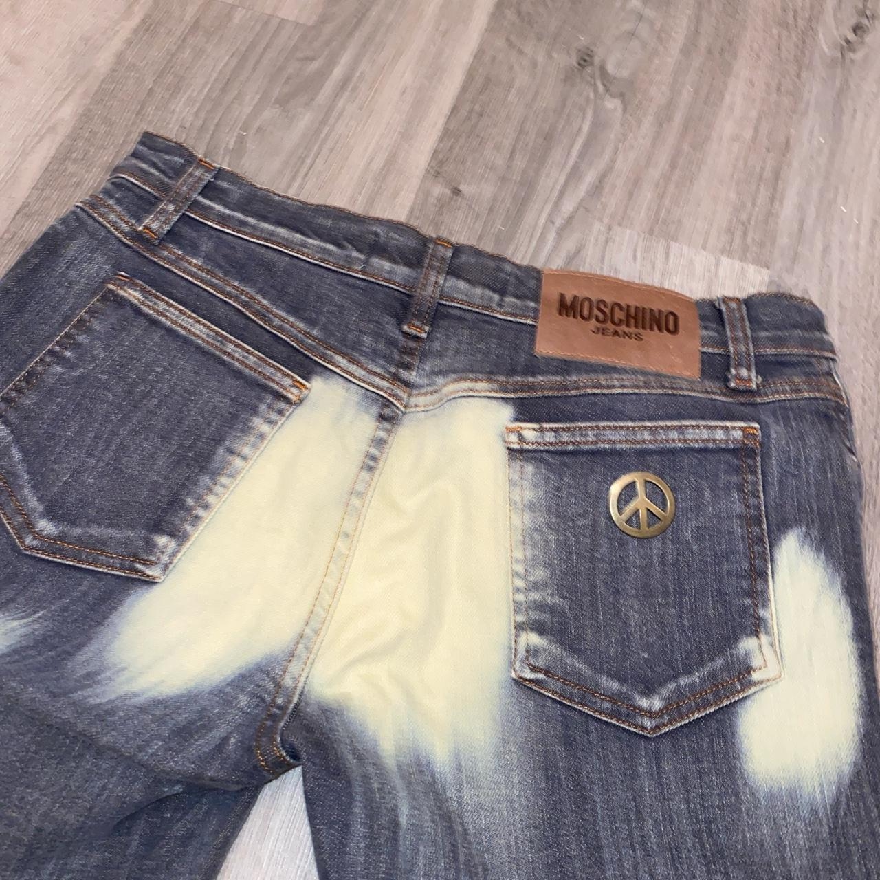 Women’s tie dye bleached detail moschino jeans... Depop