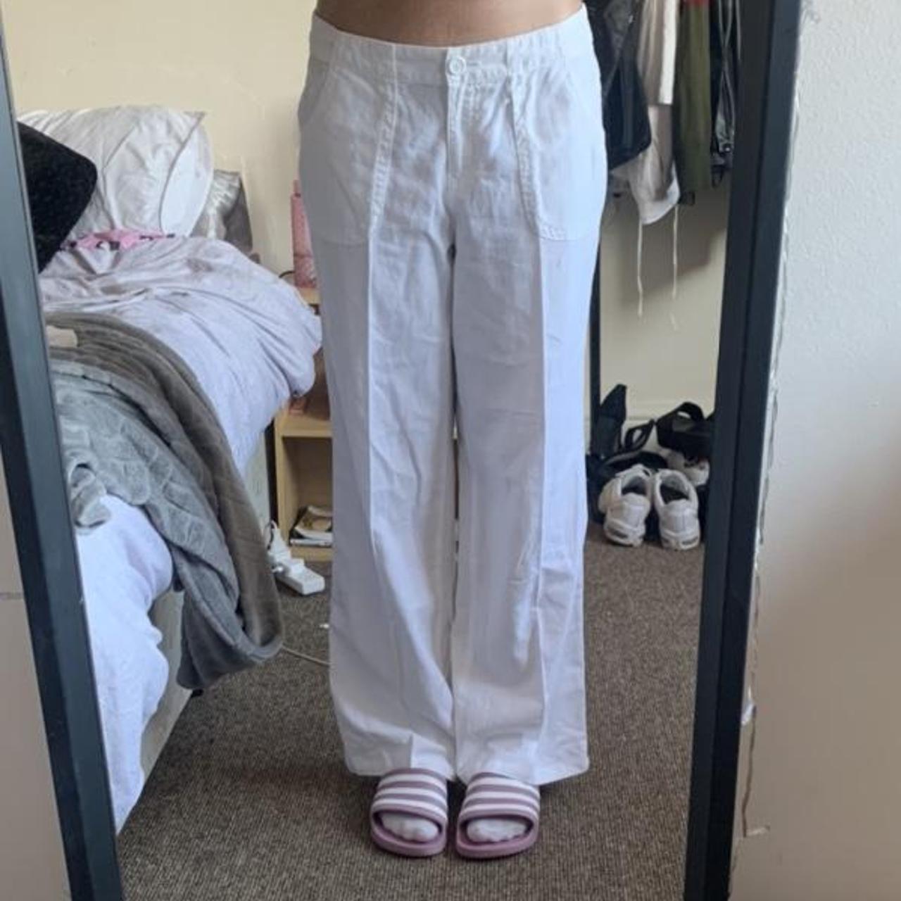 Linen trousers size on sale 18