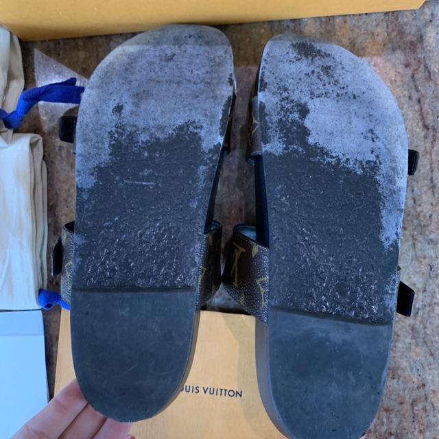 Louis Vuitton Mink Bom Dia slippers. They have been - Depop
