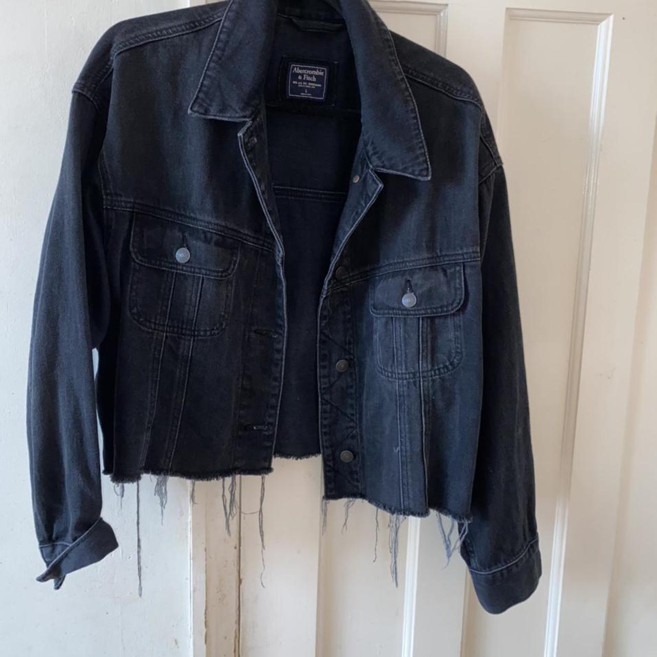 abercrombie black denim jacket