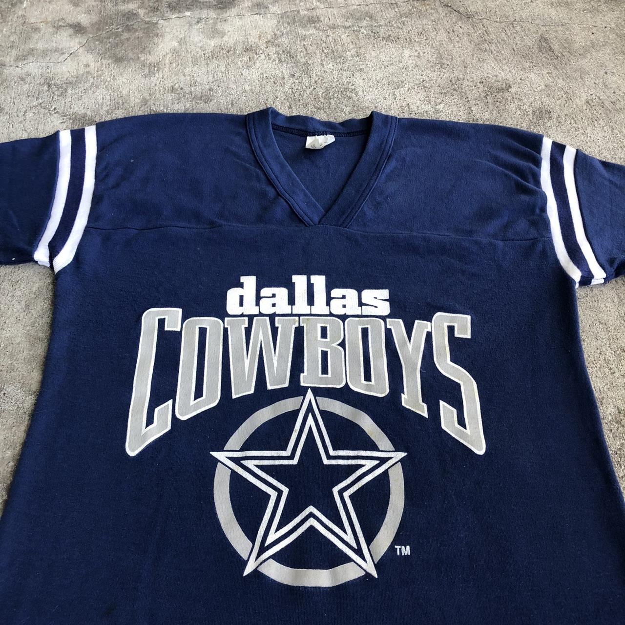 Vintage 80s Dallas cowboys t shirt Tagged size large - Depop