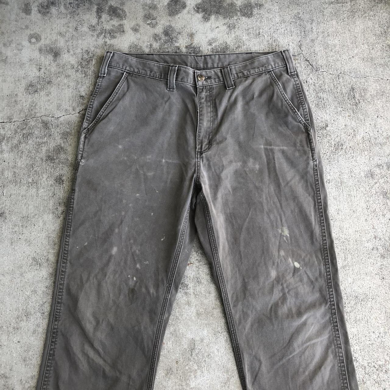 Gray Carhartt work pants size 34 X 32 🌀 nicely worn... Depop