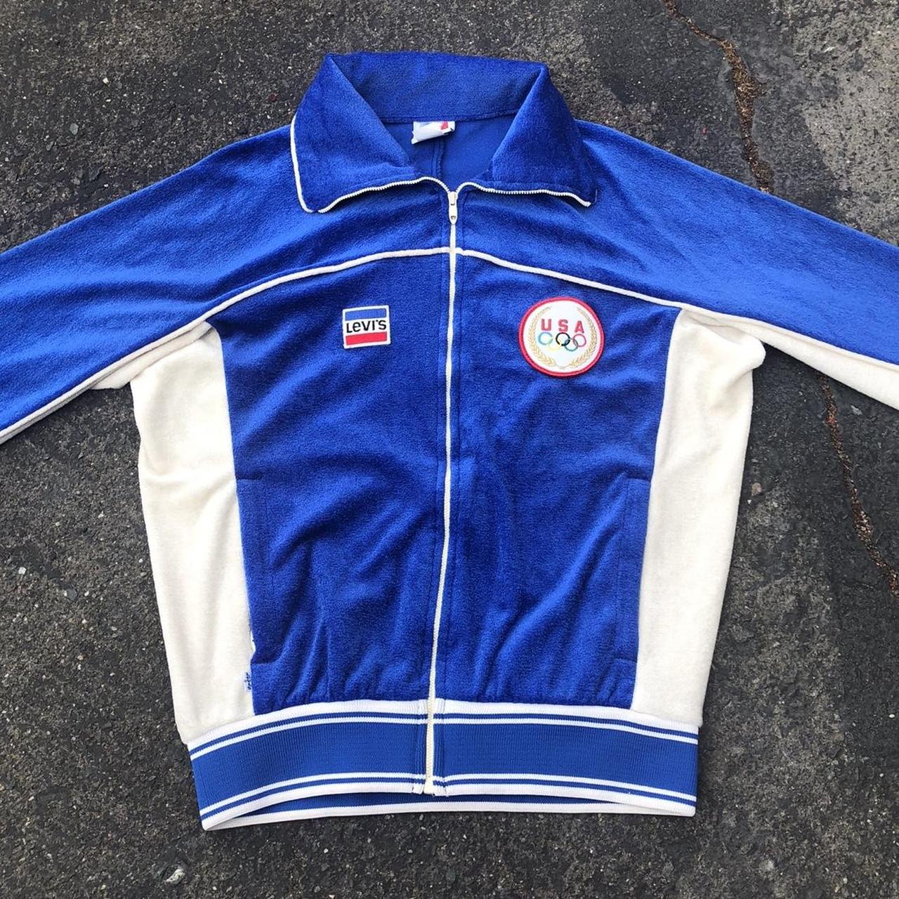 Vintage 1980 Levi’s Olympics track jacket size men’s... - Depop