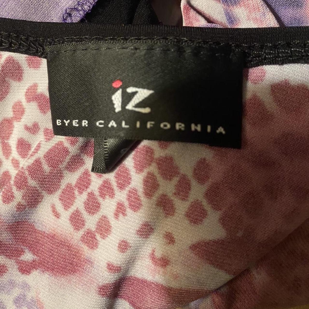 Iz Byer California Purple And Pink Cheetah Print Top... - Depop