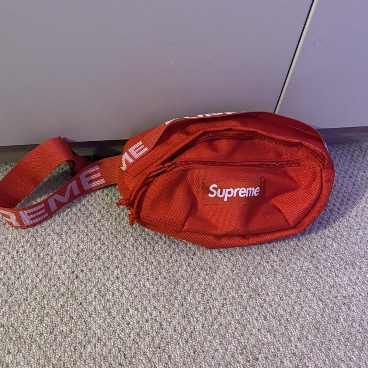 Red supreme bum bag / waist bag Bought as a... - Depop