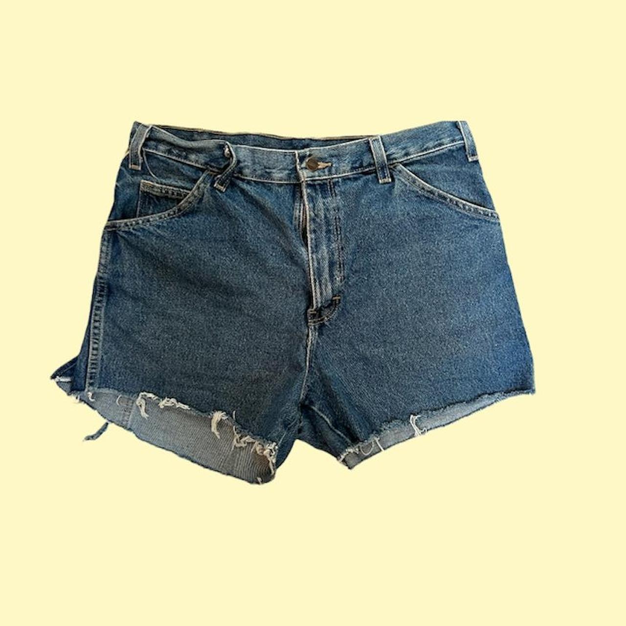 CUT OFF DICKIES SHORTS ⚘ raw hem ⚘ dickies patch on... Depop