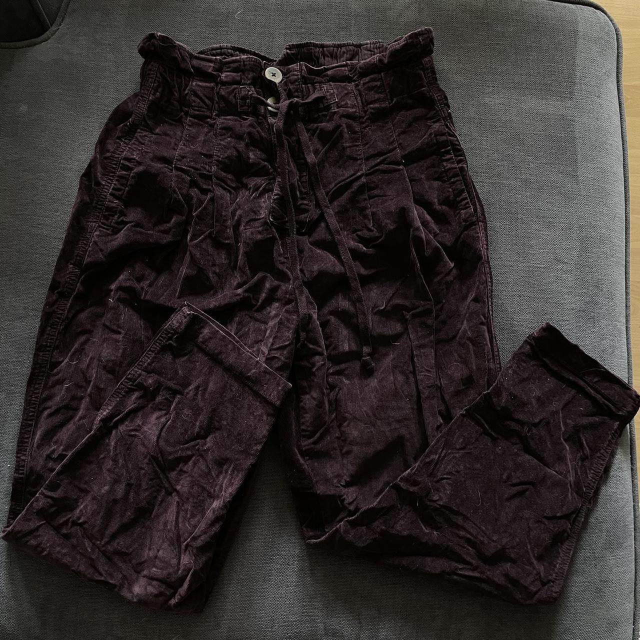 Free people trousers in purple XS but fits UK 8-12 - Depop