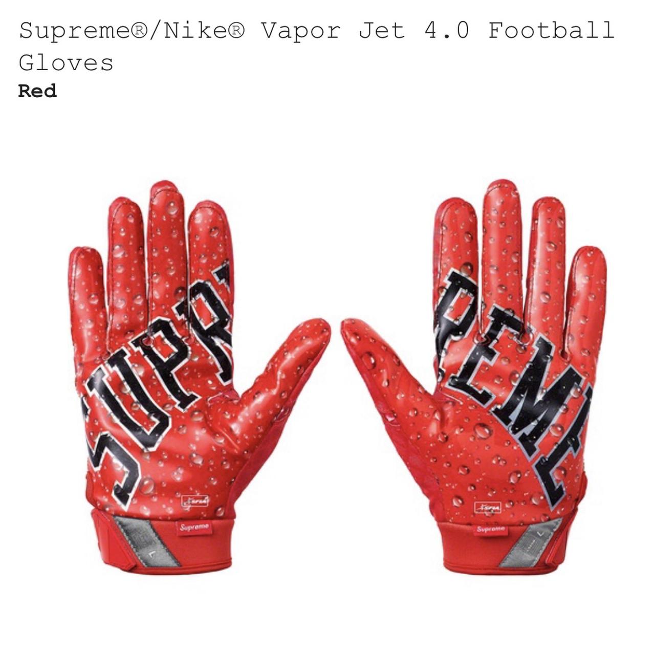 bus fort Rekwisieten Supreme Nike Vapor Jet 4.0 Football Gloves. 100%... - Depop