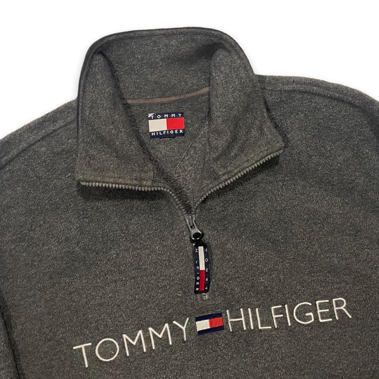 Tommy Hilfiger 1/4 Zip Fleece with Embroidered Logo... - Depop