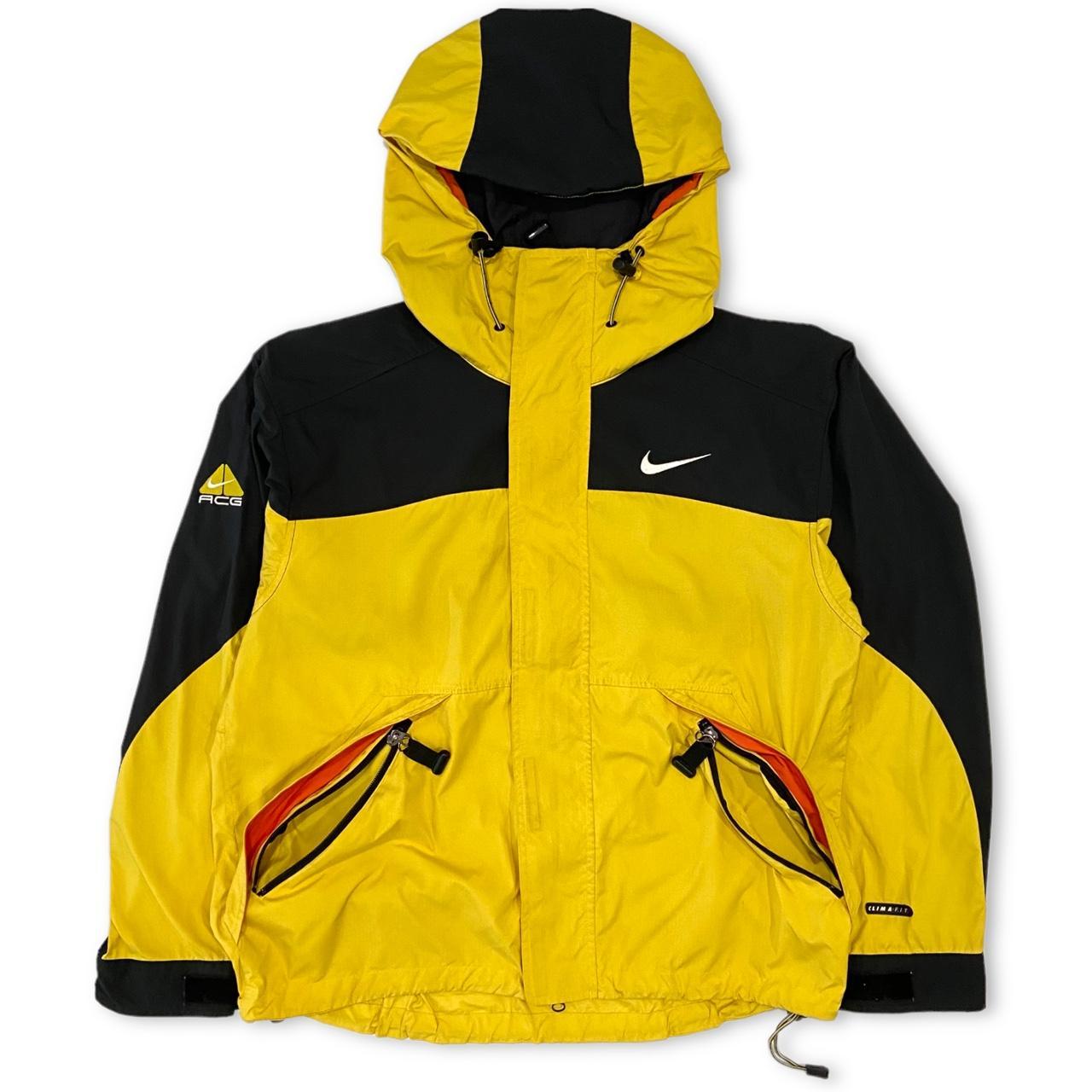 Vintage Nike ACG Jacket in yellow and black... - Depop