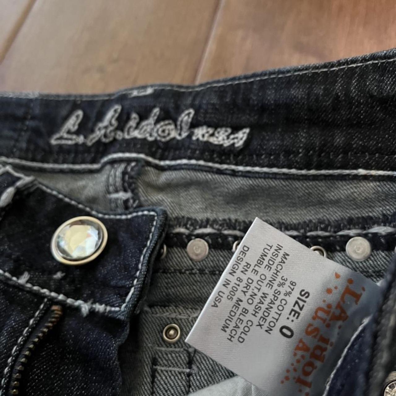 Authentic LA. idol jeans with gems on the... - Depop