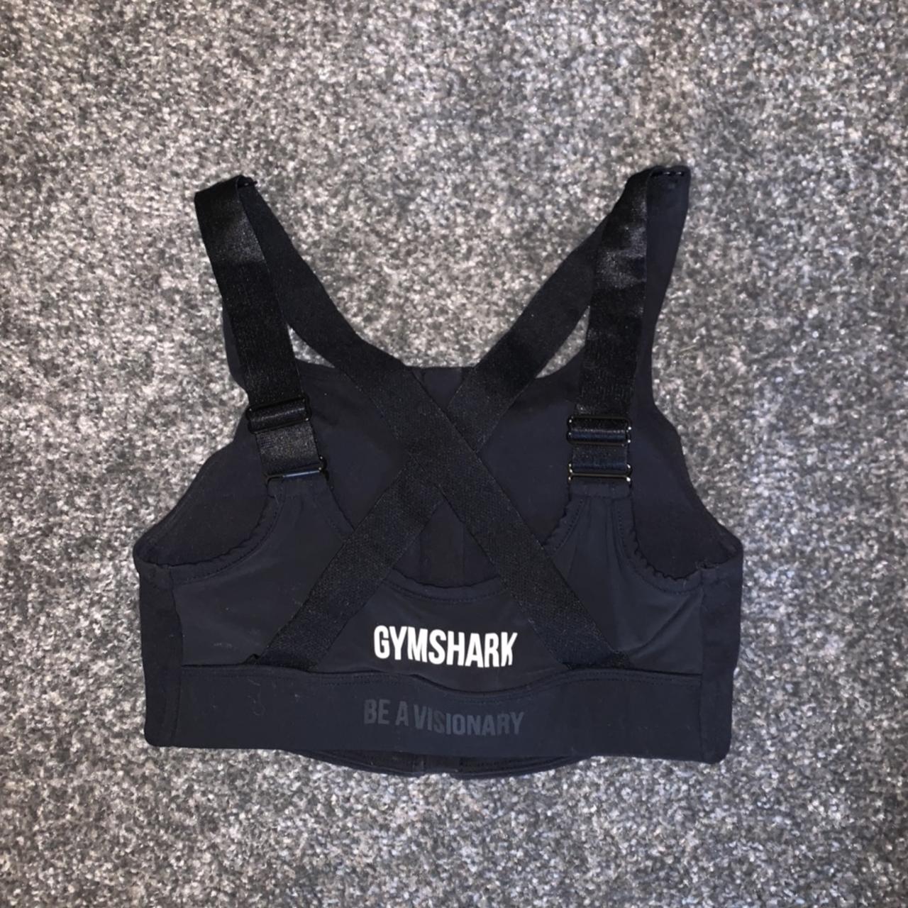 xs dark grey sports bra - Depop