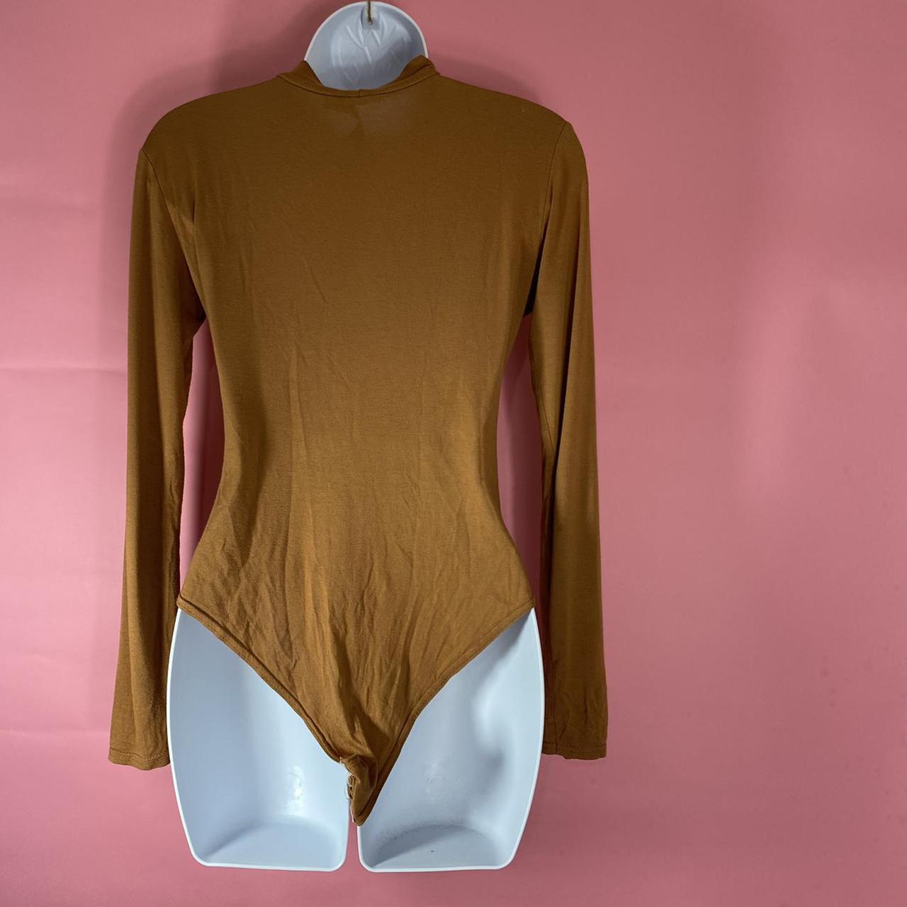 Boohoo Women's Tan Bodysuit | Depop