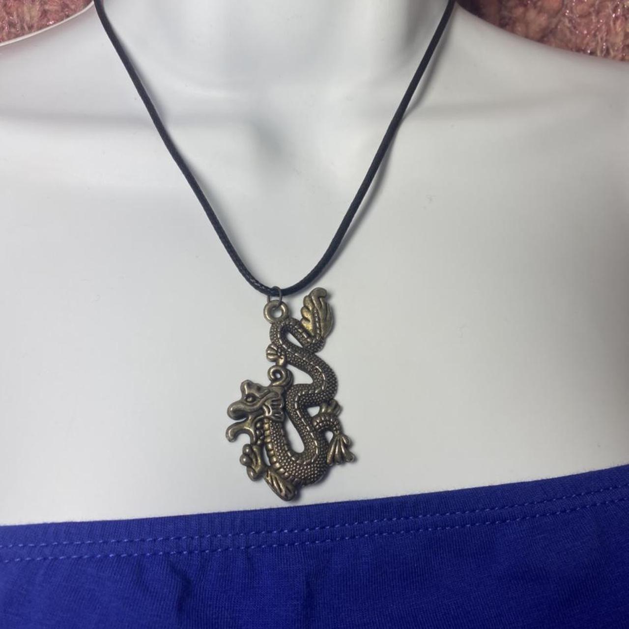 Simple hot sale dragon necklace