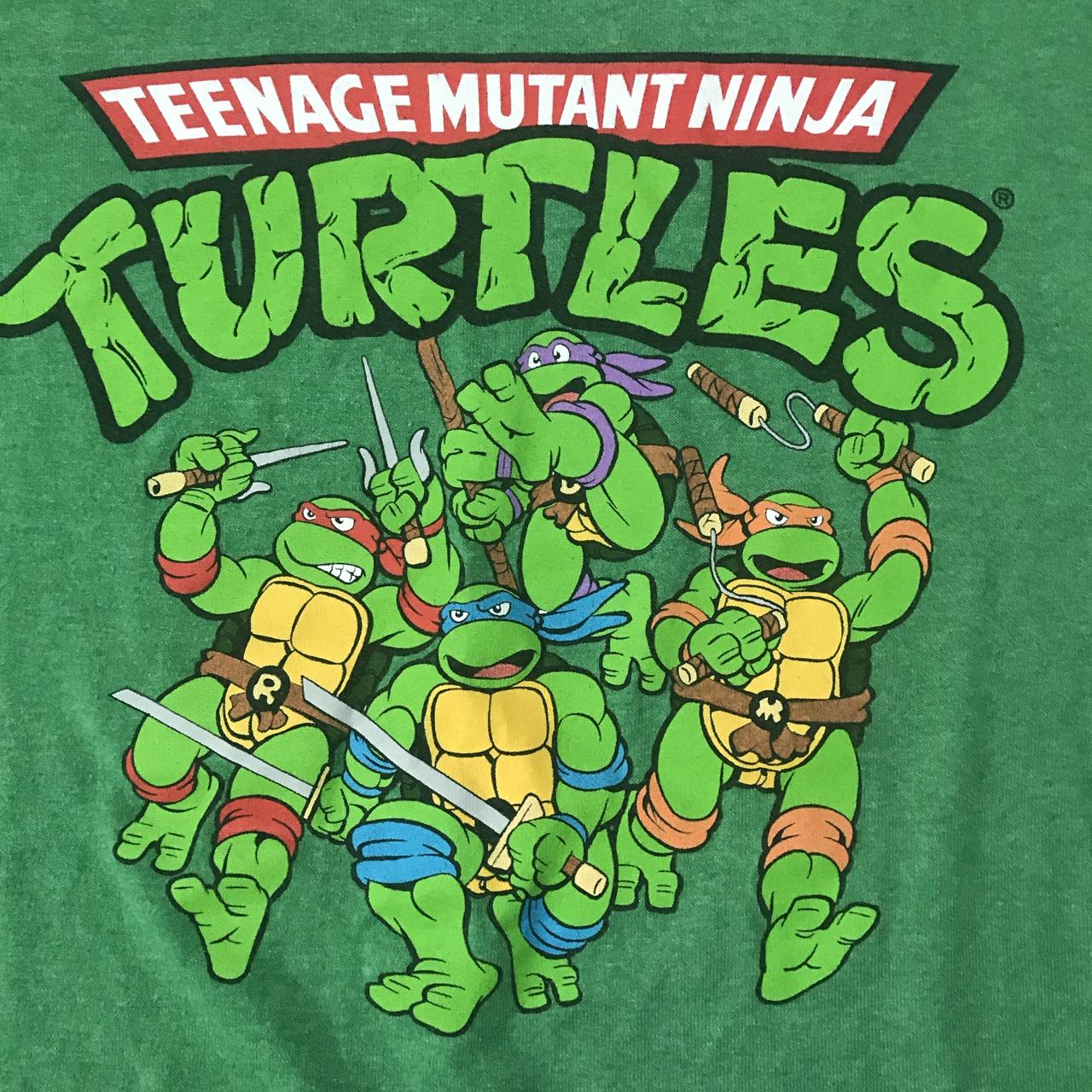 green teenage mutant ninja turtles 🐢 t shirt size: - Depop