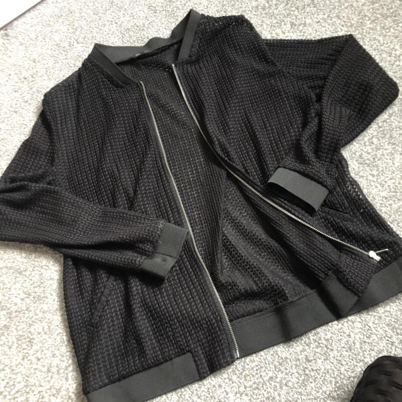 zara textured bomber jacket