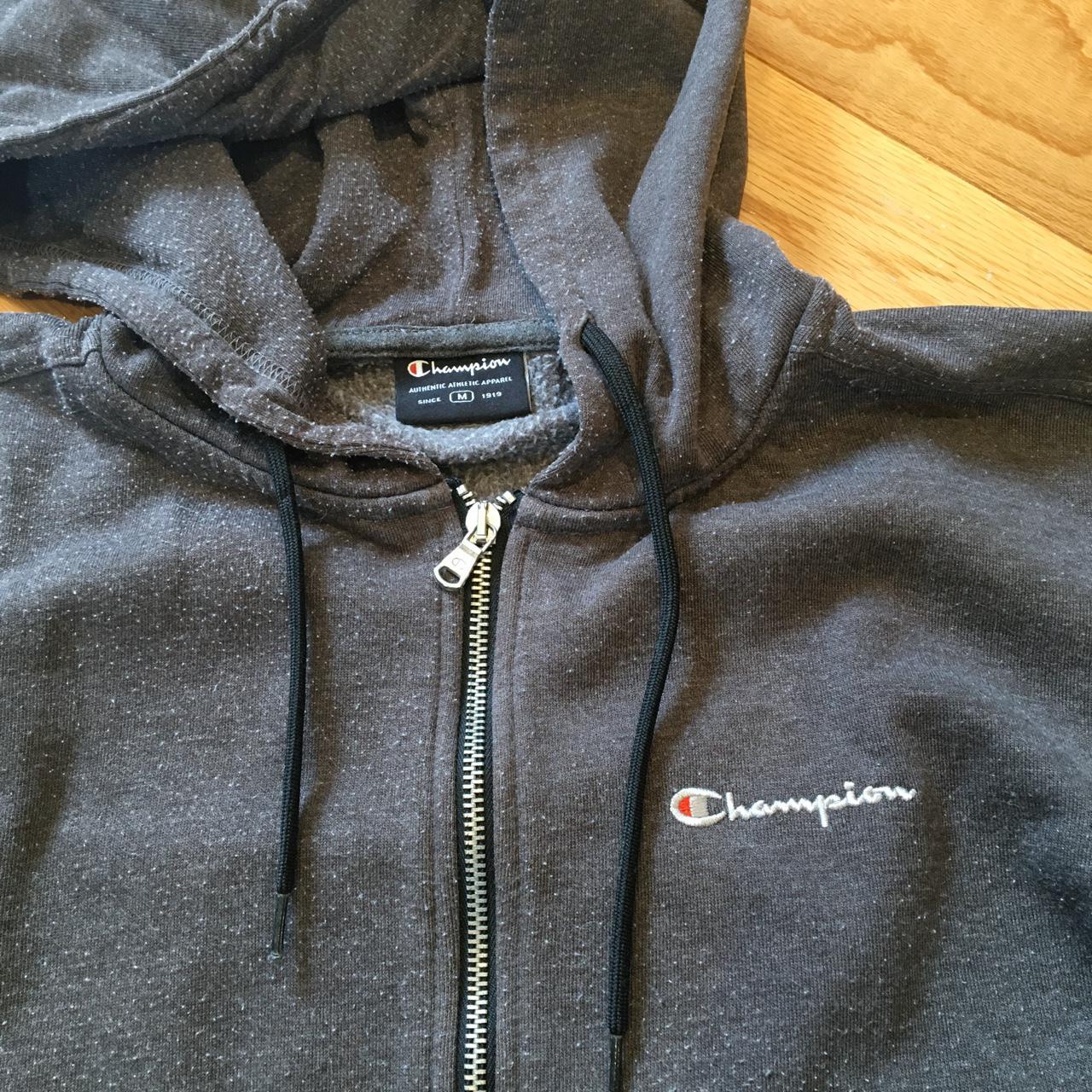 Real Champion zip up hoodie. Unisex, but original... - Depop