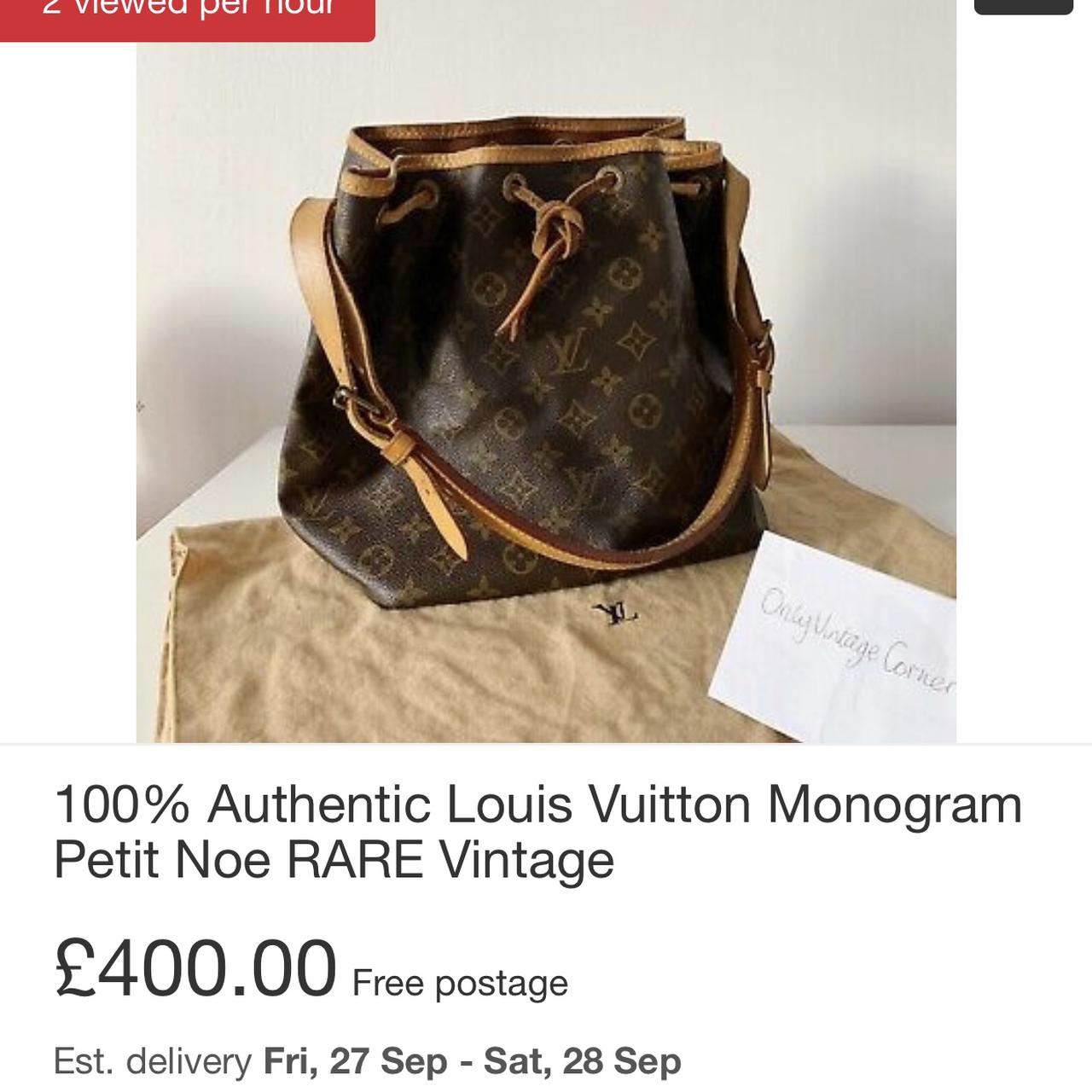 Authentic Louis Vuitton Petit Noe in monogram. Very - Depop