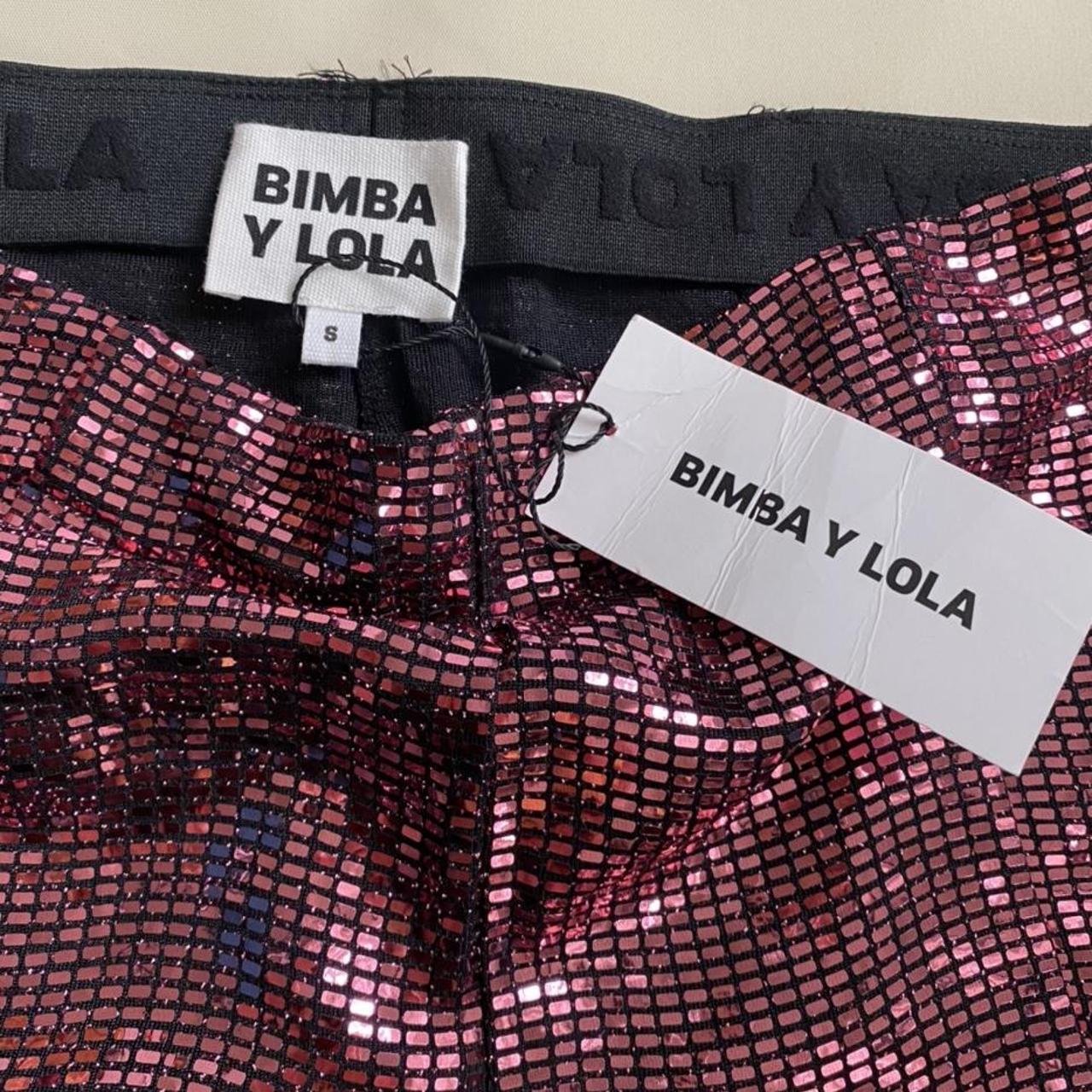 Bimba y Lola + Pink Flared Gingham Trousers