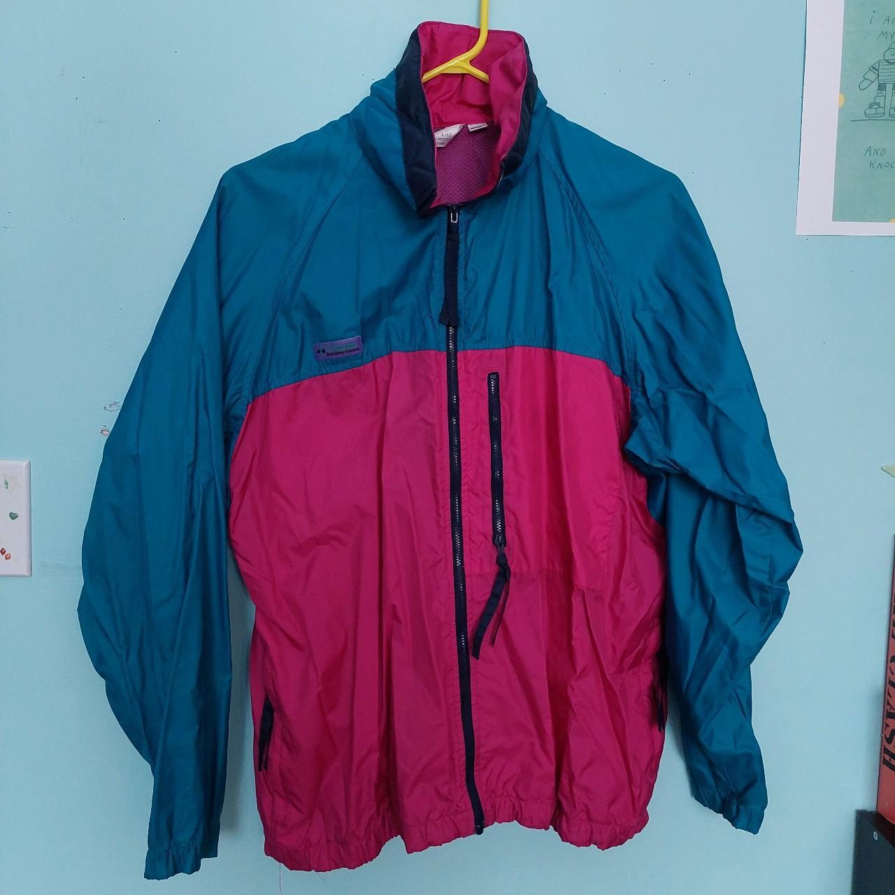 Columbia Sportswear Women's Pink and Blue Coat | Depop