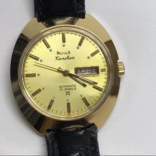 VINTAGE HMT KANCHAN AUTOMATIC INDIAN MENS DAY/DATE WATCH~NO RESERVE PRICE |  #426641210