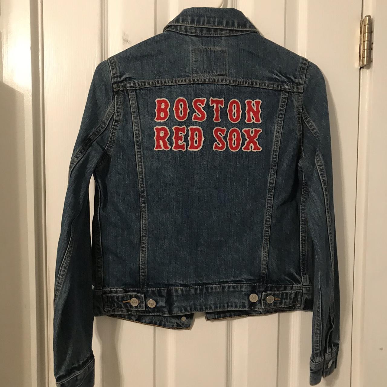 Levi's Women's Blue and Red Jacket | Depop