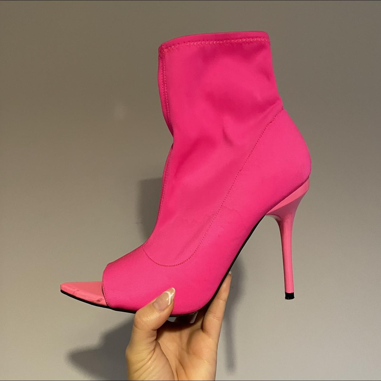 ASOS Women's Pink Boots Depop